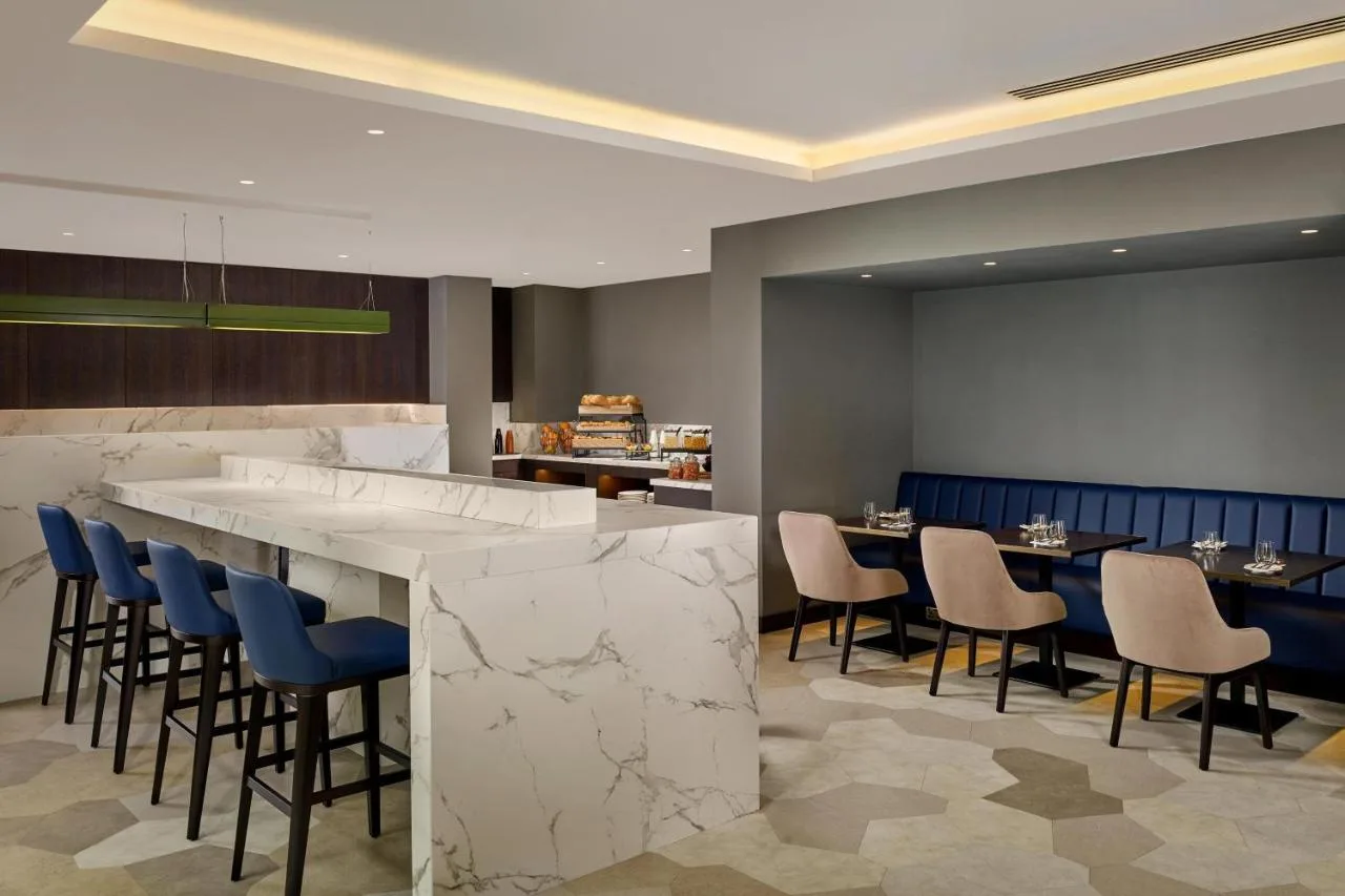 Bar seating area at One Square Bar + Brasserie, Sheraton Grand Hotel, Edinburgh